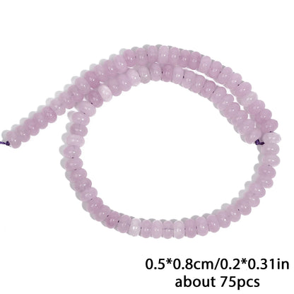 5x8mm Natürliche Abacus Rondelle Jade Quarz Perlen Stein Flache Runde DIY Charms Armbänder Lose Perlen Für Schmuck Machen liefert