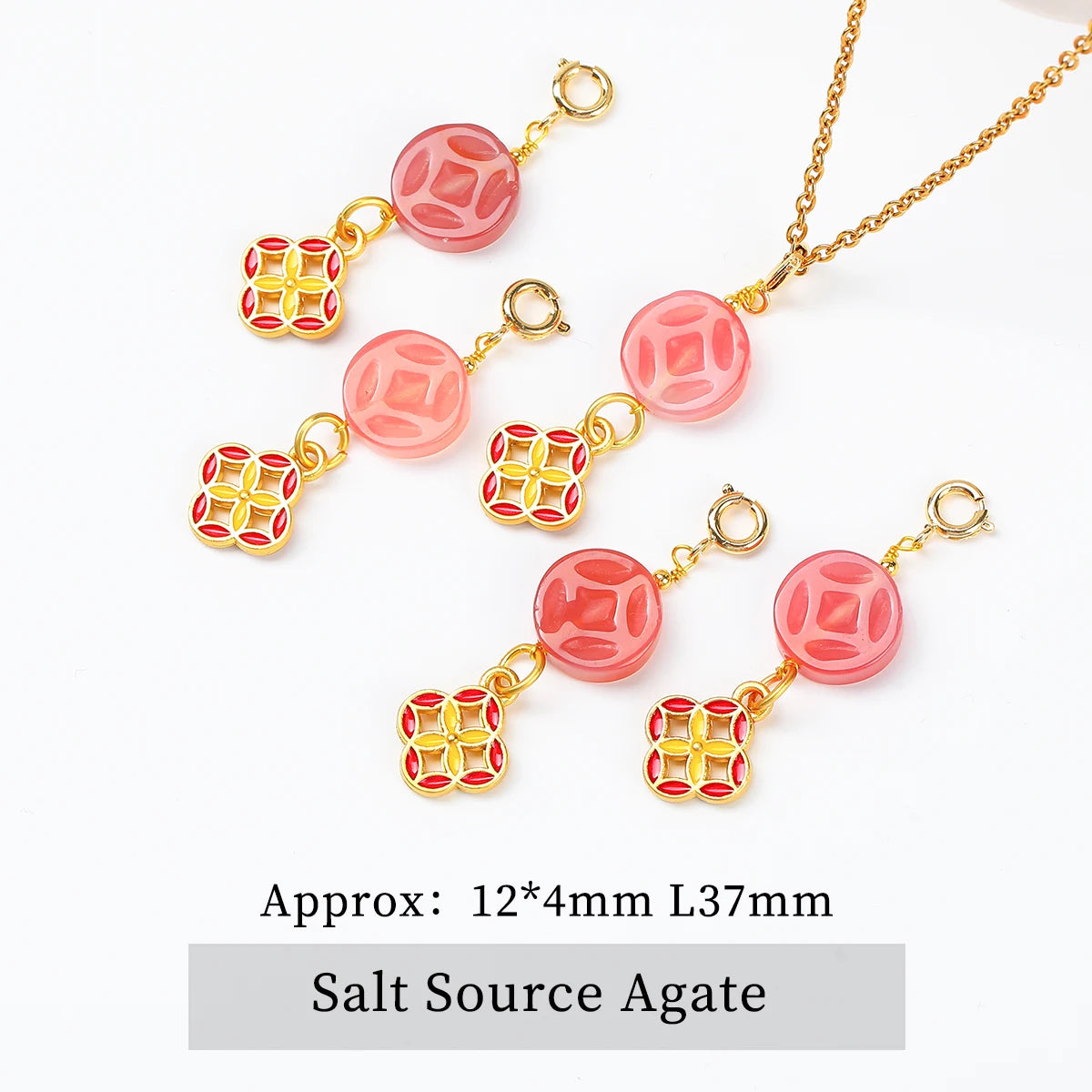 1 Stück Naturstein Salzquelle Achat geschnitzt Cartoon Katze Anhänger niedliche Charms für Schmuckherstellung DIY Armband Halskette Zubehör