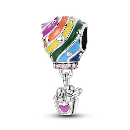 Versilberte bunte Charms-Perlen passen zu Original-Armreif, Einhorn, feuriger Drache, Anhänger, baumelndes Armband, DIY-Frauen-Schmuck, Geschenk