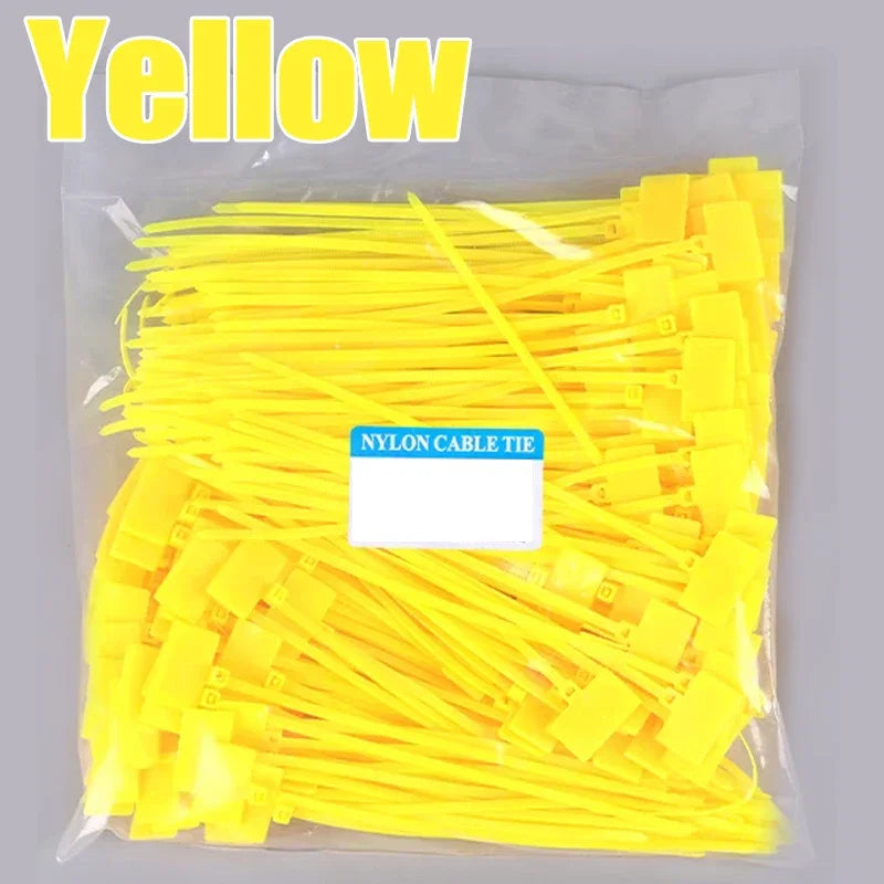 Easy Mark Nylon-Kabelbinder, Etiketten, Kunststoff-Schlaufenbinder, Markierungen, Kabeletiketten, selbstsicherndes Reißverschlussband, Aufbewahrungszubehör für Zuhause und Büro