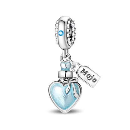Exquisite Seestern-Perlen aus 925er-Sterlingsilber und vierblättriges Kleeblatt, baumelnder Charm für Armbänder und Halsketten, blaues romantisches Anhänger-Geschenk