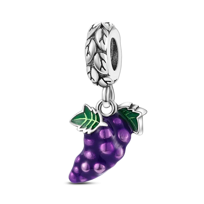 Sicherheitsketten aus 925er-Sterlingsilber, violette Serie, Schmetterling, Widder, Zwillinge, passend für Original-Armbänder, DIY-Schmuckherstellung, Geschenk für Frauen