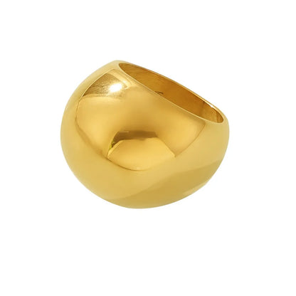 Mode Frauen Edelstahl Ring Oval Weibliche Luxus Ring Punk Zubehör Ästhetik Schmuck Party Geschenk Großhandel
