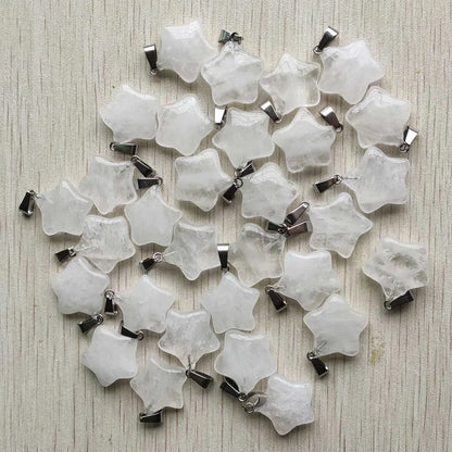 Gute qualität Verschiedene naturstein mix stern charms anhänger für diy schmuck zubehör machen 50 teile/los Großhandel