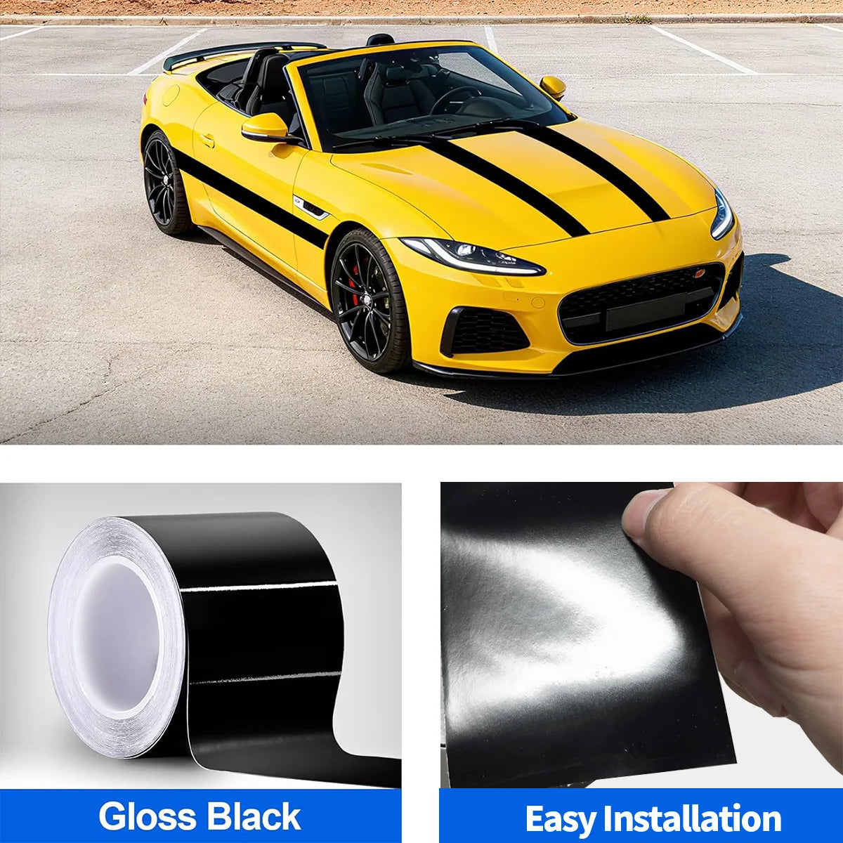 3/5/7/10CM Glänzende Schwarze Vinyl-Folienstreifen Fenster-Zierleisten-Folie Auto-Innenraum Säulen-Aufkleber für Fahrzeuge