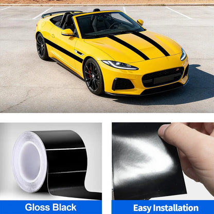 3/5/7/10CM Glänzende Schwarze Vinyl-Folienstreifen Fenster-Zierleisten-Folie Auto-Innenraum Säulen-Aufkleber für Fahrzeuge