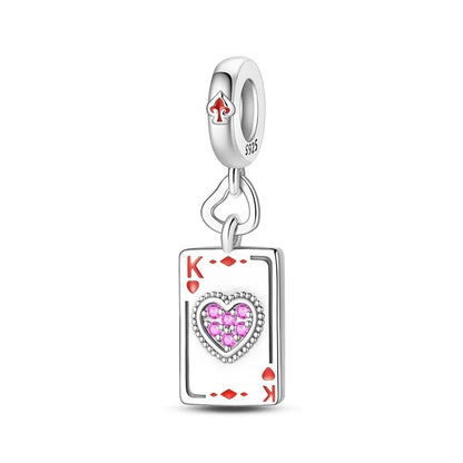 Geheimnisvoller Charm-Anhänger aus 925er-Sterlingsilber mit Hexen- und Tarotkarten-Spielkarten, passend für DIY-Armbänder, Halsketten, die als Glücksgeschenk wünscht
