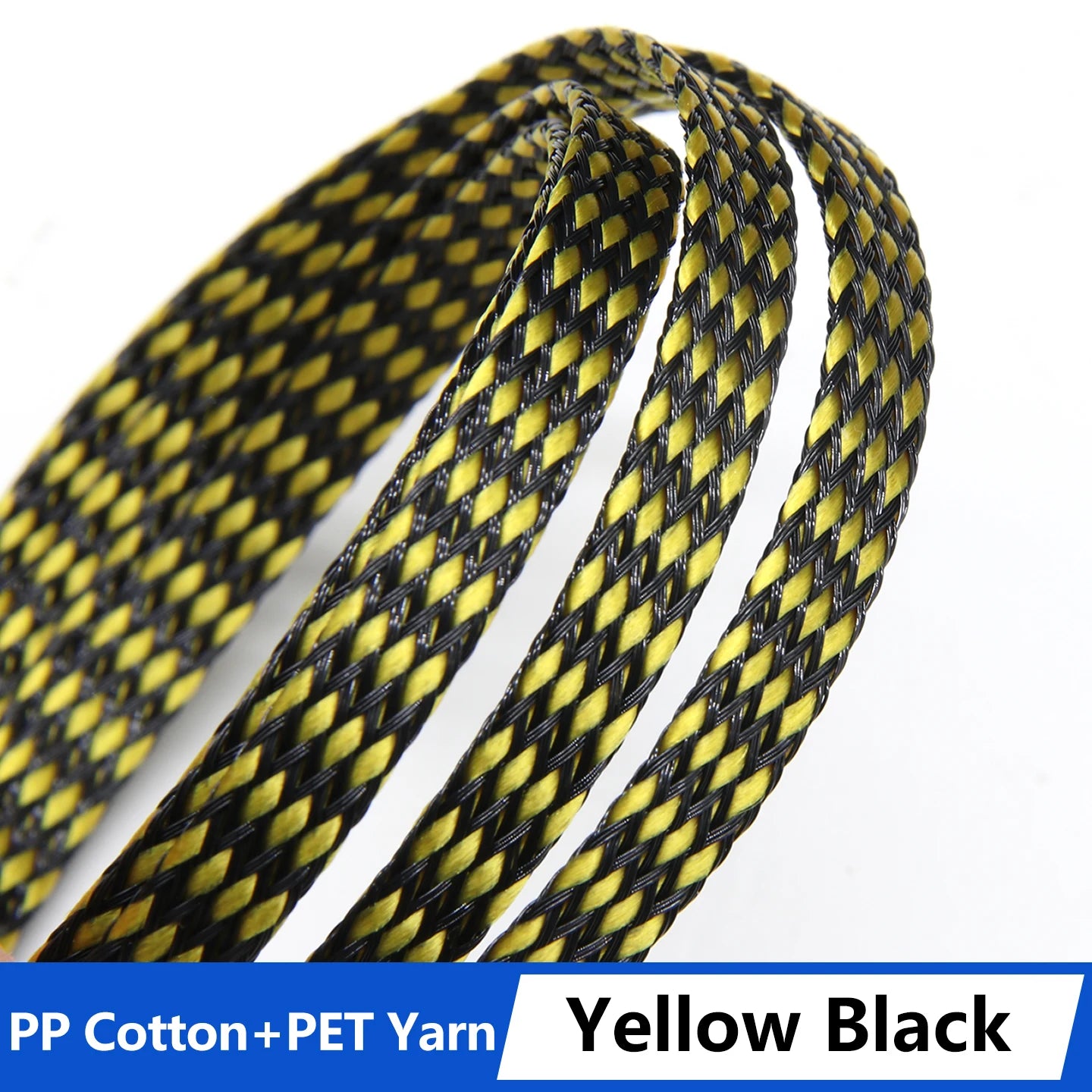 5 Meter PP-Baumwolle + PET-Garn Expandierte Geflochtene Ummantelung 4mm 8mm 12mm Weiche Drahtummantelung Isolierter Schutz Kabelummantelung Leitungsschutz