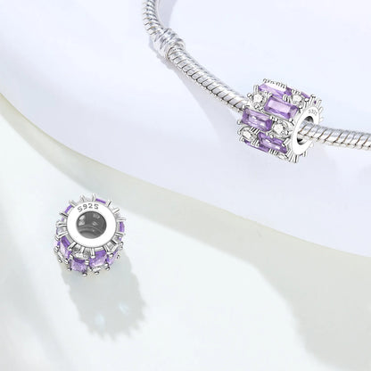 Lila Serie 925 Sterling Silber Maiglöckchen Rose Meerjungfrau Hexenhut Charm Passend für DIY Armband Halskette Charmante Geschenke