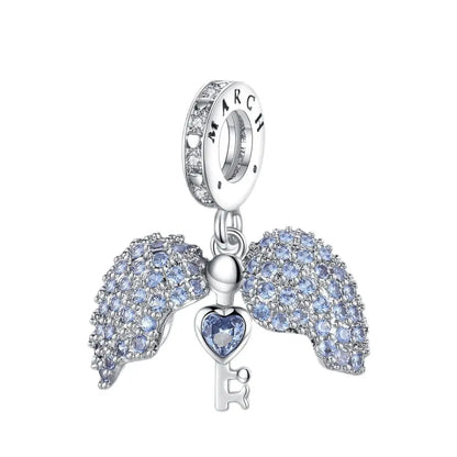 Blaue Serie 925 Sterling Silber Eidechsen-Herz Roboter Kaffee Mit Blumen Charms Passend für DIY Armband Halskette Casual Party Geschenke