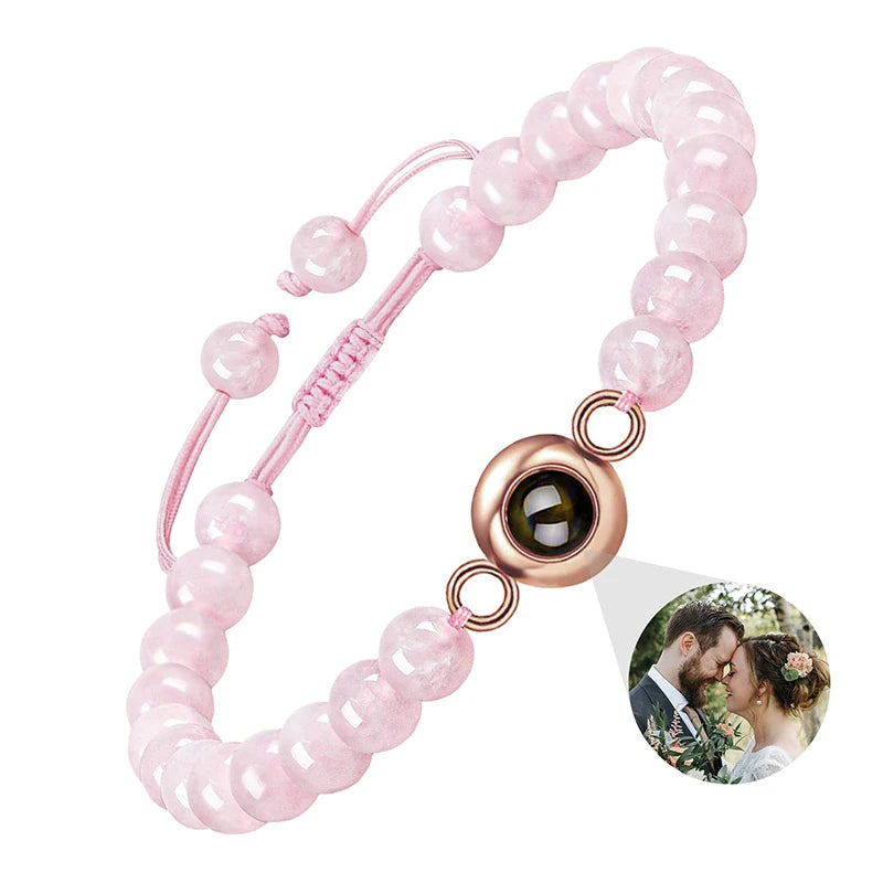 Custom bracelet with picture inside, personalized projection bracelets with photos, picture bracelet, personalized memorial gifts