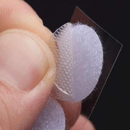 Großhandel 10/15/20mm Transparent Dot Aufkleber Selbstklebende Verschluss Klettband Nylon Starker Kleber Belcro Adesivo Redondo