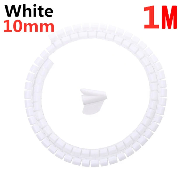 2M/1M Flexible Spirale Kabel Draht Schutz Kabel Organizer Computer Kabel Schutzhülle Rohr Clip Organizer Management werkzeuge 16/10mm