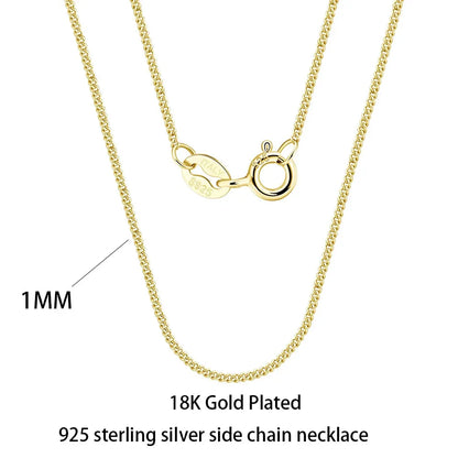 Effie Queen 100% 925 Sterling Silber Basis-Kettenhalsketten Box/Schlangen-/Chopin-/Figaro-Kette mit Perlen 40-60cm Unisex DIY Alltagskleidung