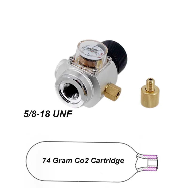 Homebrew Co2-Regler, 0–90 psi, 5/8–18UNF, Gewinde passend für 74 g Co2-Kartusche, tragbar, Mini, professionelle Qualität, schnelle Karbonisierung