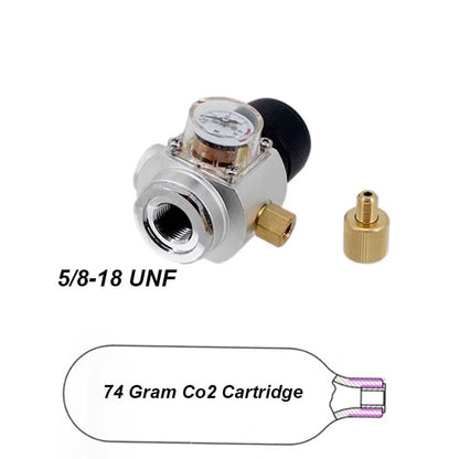 Homebrew Co2-Regler, 0–90 psi, 5/8–18UNF, Gewinde passend für 74 g Co2-Kartusche, tragbar, Mini, professionelle Qualität, schnelle Karbonisierung