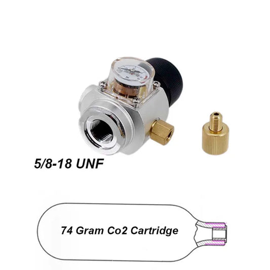 Homebrew Co2-Regler, 0–90 psi, 5/8–18UNF, Gewinde passend für 74 g Co2-Kartusche, tragbar, Mini, professionelle Qualität, schnelle Karbonisierung