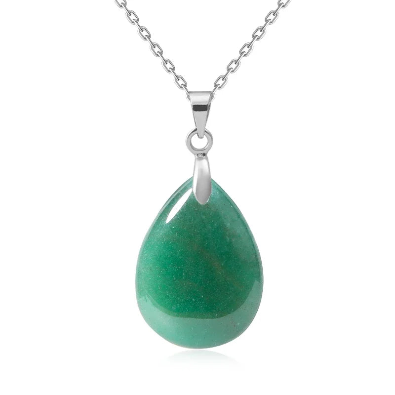 Naturstein Kristall Anhänger Teardrop Mode Halskette für DIY Halskette Ohrringe machen Schmuck Weihnachten Freundschaft Geschenk
