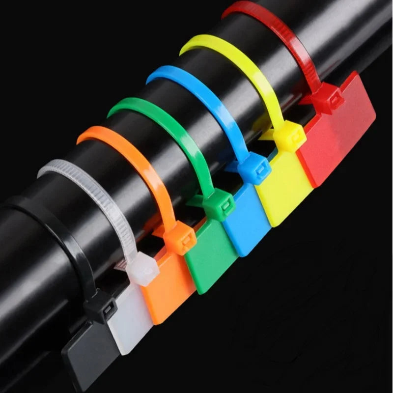 3 x 100/4 x 150/4 x 200 mm, einfach zu markierende Nylon-Kabelbinder, Etiketten, Kunststoff-Schlaufenbinder, Markierungen, Kabeletiketten, selbstsichernde Kabelbinder