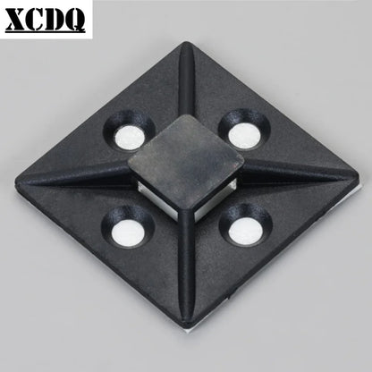 Großhandel Selbstklebende Kabelbinder-Halterung Nylon PA66 3M 1600T Elektrische Kabelmanager Kabelklemmen Flansch-Fixiersitz