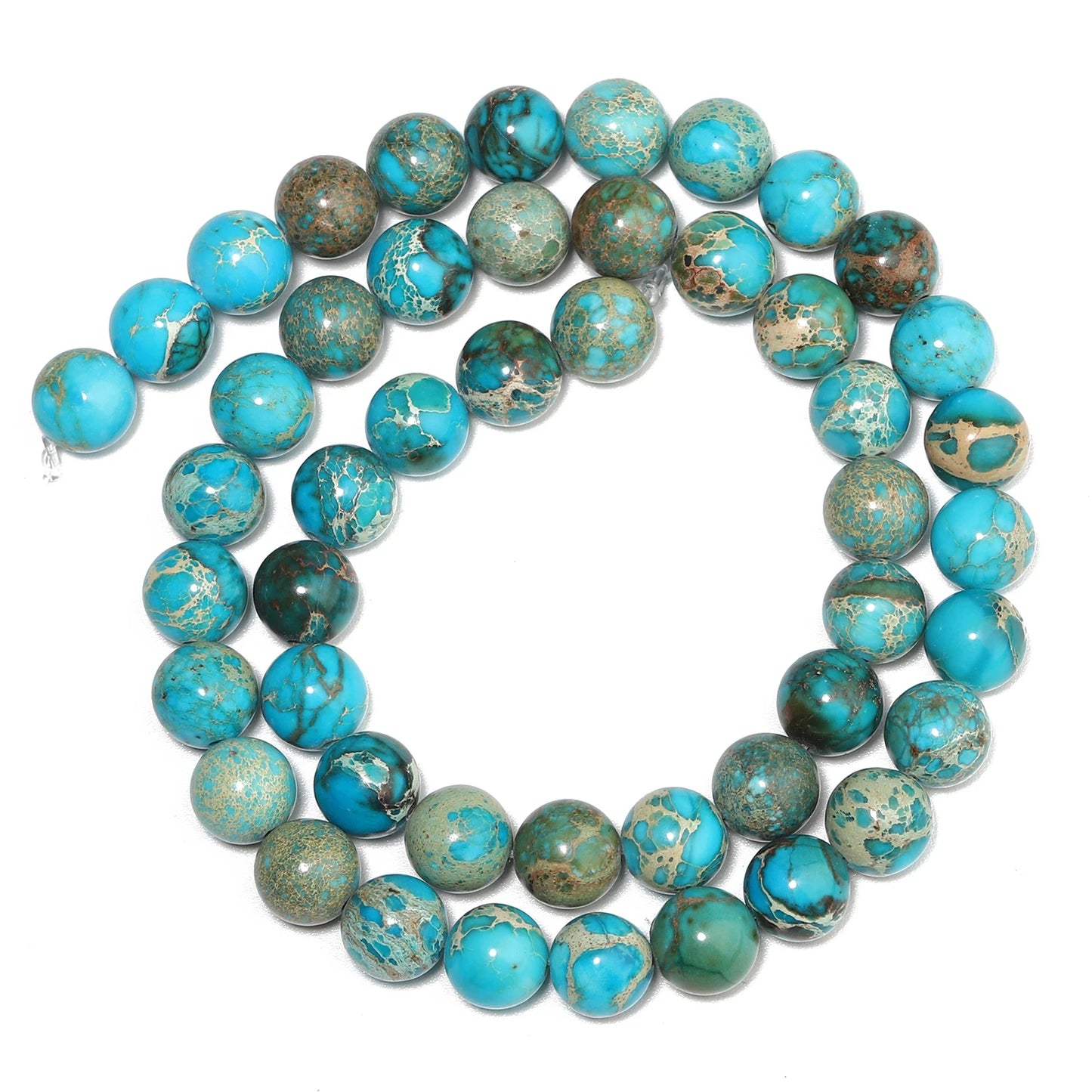 4/6/8/10mm Naturstein Meeressediment Imperial Jaspis Runde Lose Perlen für Schmuck Machen Handarbeiten diy Charms Armband 15''