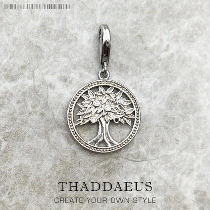 Baum des Lebens Runde Anhänger Charme Frühling 925 Sterling Silber Elegante Frauen Mädchen Schmuck Geschenke Dropshipping