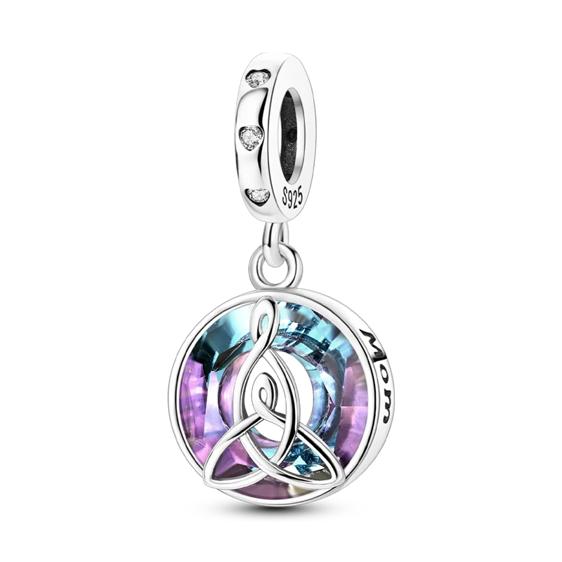 Charm-Perle aus 925er-Sterlingsilber, Mutter-Geschenk, Mutter, Liebe, glückliche Familie, baumelnd, passend für Original-Armreif, Halskette, DIY-Schmuck