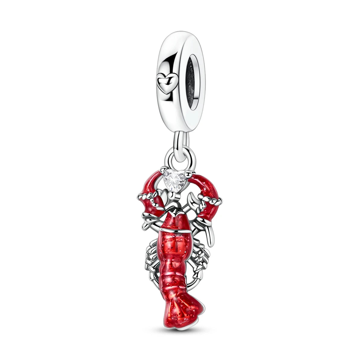 Rote Serie 925er Sterlingsilber, Koi-Herz, Pilz, Feuerwerkskörper, Kaffeemaschine, Charm, passend für DIY-Armbänder, Halsketten, exquisite lustige Geschenke