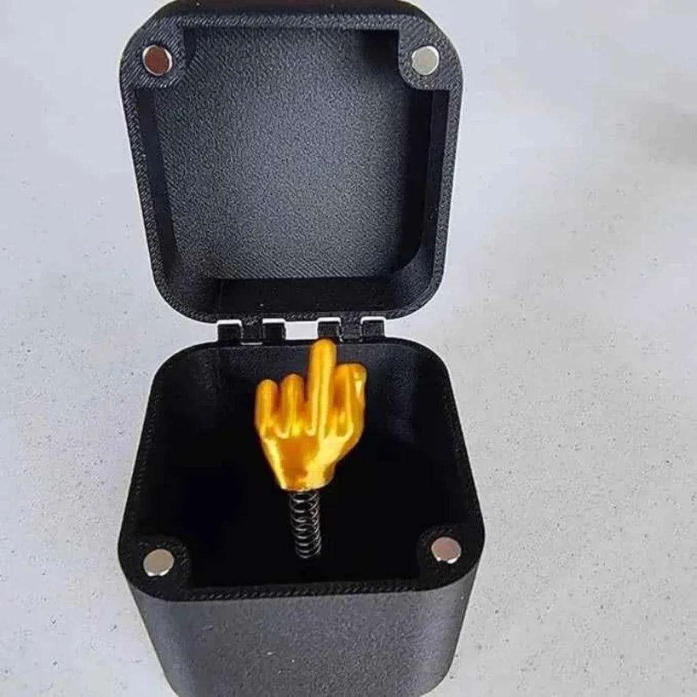 Aus der Box Pop-up Mittelfinger Geschenkbox Kreativer Schreibtisch Home Decor Geschenke Mittelfinger Neuheit Weihnachten Lustiger Streich Geschenk2025