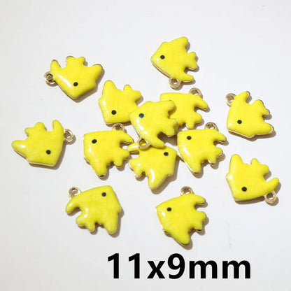 20 Stück 11x9mm Edelstahl Fisch Emaille Charms Anhänger Edelstahl DIY Schmuck Herstellung Zubehör Ergebnisse