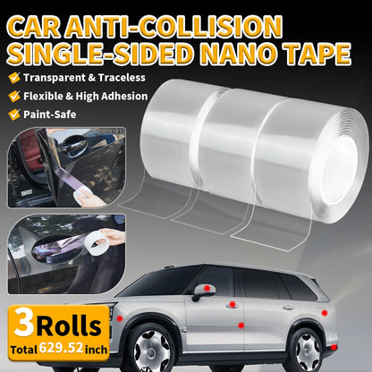 3 Rollen Universelle Autokollisionsschutzstreifen Kratzfestes Nano-Klebeband Türkantenschutz Kratzschutz Anti-Kollisions-Autoaufkleber