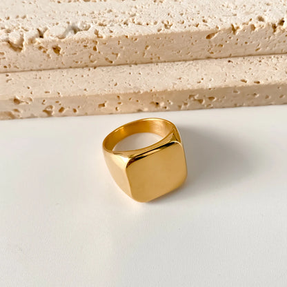 ELANDIS Modeschmuck, quadratische Edelstahlringe für Herren, Accessoires, Jahrestag, Hochzeit, Party, Geschenk, trendige geometrische Ringe