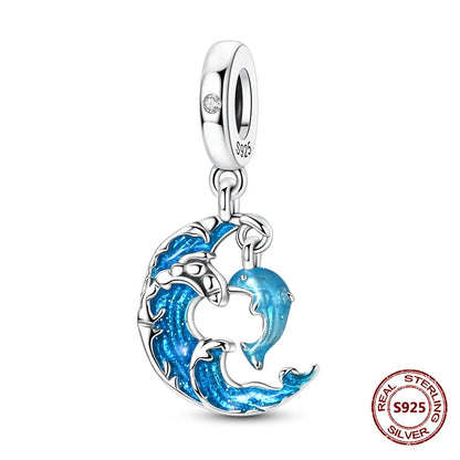 Teufelsaugen-Charm aus 925er Silber, Original-Hand der Fatima, blauer Zirkon, Kreuz, blaue Augen, passend für Armbänder, DIY-Herstellung von Schmuck, Geschenk