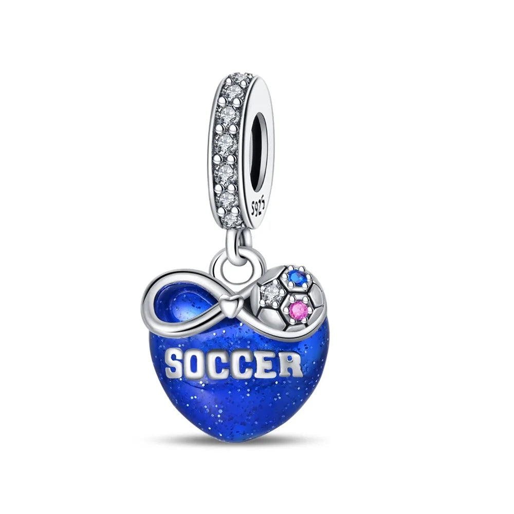 Blue Series Charm-Anhänger aus 925er-Sterlingsilber, Dackel-Feder, Meer, Kokosnussbaum, Stern, Hexe, passend für DIY-Armbänder, Halsketten, Partygeschenke