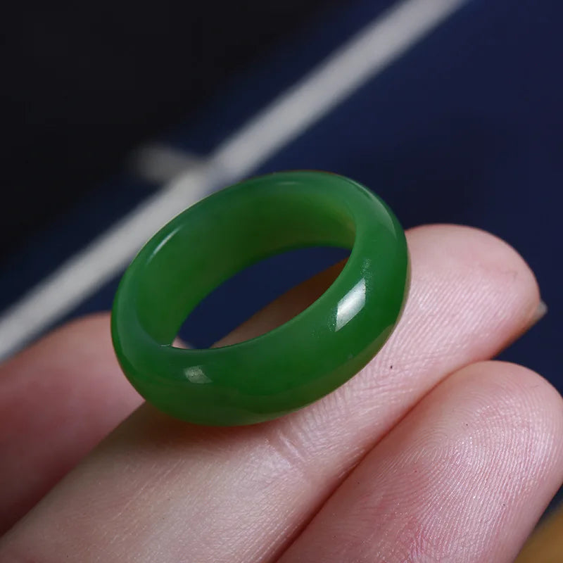 Natürliche Jade Ring Männer Frauen Heilung Edelstein edlen Schmuck echte Myanmar Jadeit hohe Eis qualität eine burma blaue Wasser Jade Ringe