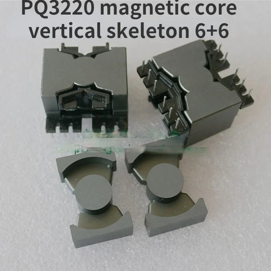 Weicher Ferritkern PQ3220, der das vertikale Skelett unterstützt. Transformatorkernkomponenten aus 6+6 PC40-Material