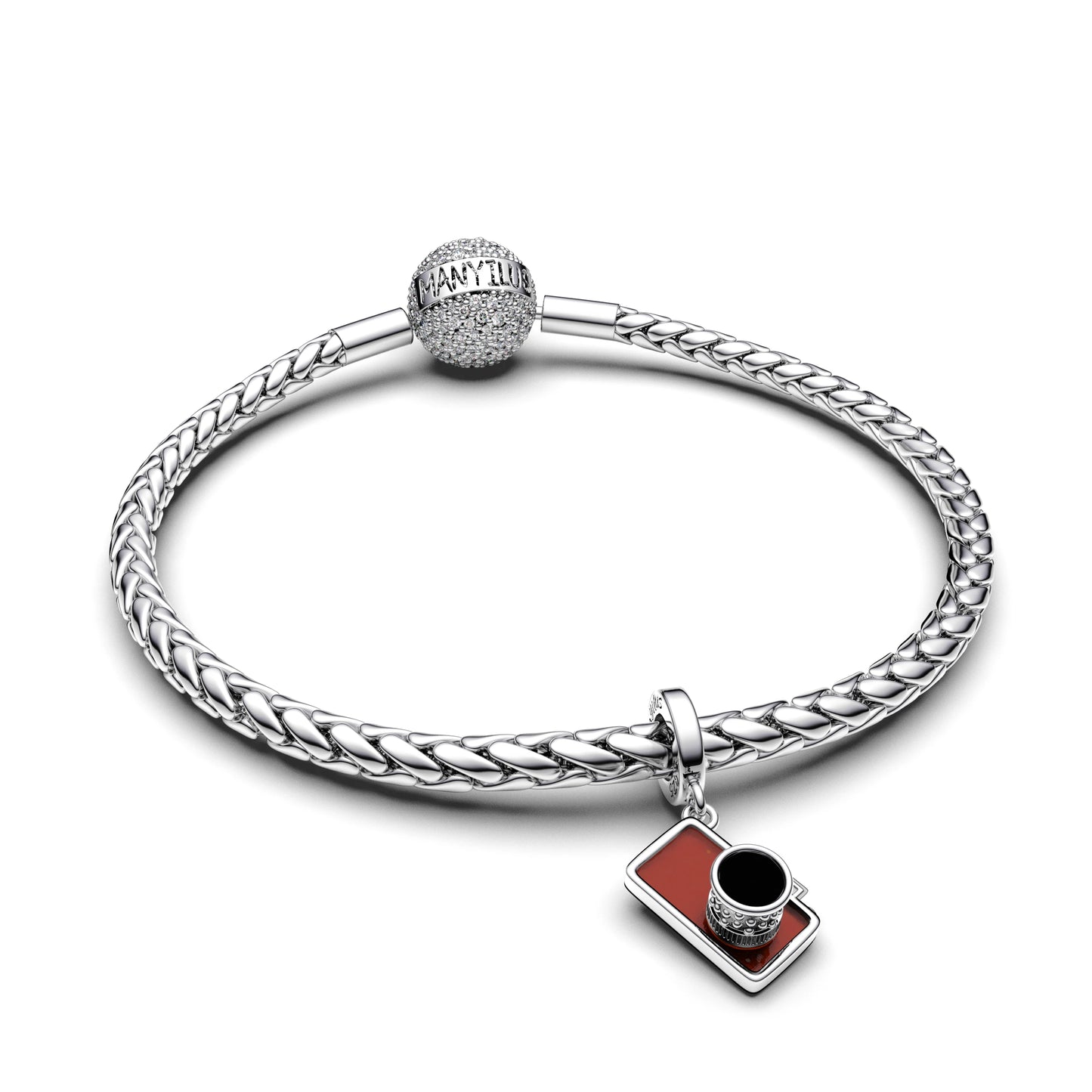 Manyilus Vintage-Kamera-Charm, 925er Sterlingsilber, Fotografie-Schmuckanhänger für DIY-Original-Armband, Retro-Erinnerungsgeschenk