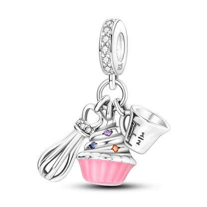 Neue 2025 925 Sterling Silber Charms Perlen Liebe Herz Rosa Original Charm Anhänger Fit Charm Armbänder DIY Schmuck Geburtstag Geschenk