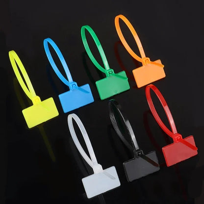 3 x 100/4 x 150/4 x 200 mm, einfach zu markierende Nylon-Kabelbinder, Etiketten, Kunststoff-Schlaufenbinder, Markierungen, Kabeletiketten, selbstsichernde Kabelbinder