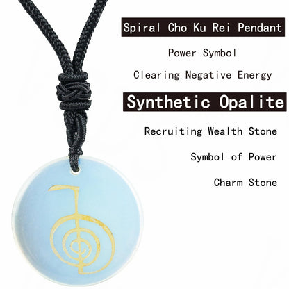 Heißer natürlicher Kristall quarz cho ku rei Reiki Energie symbol Anhänger alte spirituelle Heilung Halsketten Anhänger Frauen Mann Schmuck