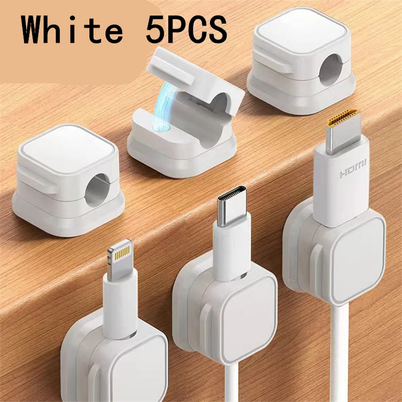 1/5/10/20PCS Magnetische Kabel Clip Kabel Halter Klebstoff Draht Keeper Kabel Kabel Organizer für Home Office Unter Schreibtisch Management