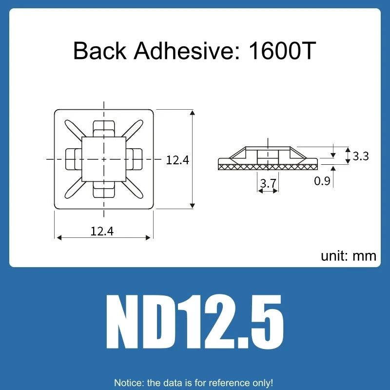 Großhandel Selbstklebende Kabelbinder-Halterung Nylon PA66 3M 1600T Elektrische Kabelmanager Kabelklemmen Flansch-Fixiersitz