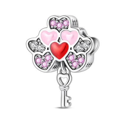 925 Sterling Silber Original Charms Perle CZ Zirkon Liebe Mama Rosa Herz Anhänger Passend für Armband DIY Damen Schmuck Geschenk für Freundin