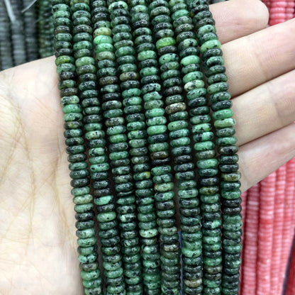 Naturstein Rondelle 2X6mm Türkise Quarz Jaspis Achate Flache Runde Spacer Perlen für Schmuckherstellung DIY Armband Zubehör