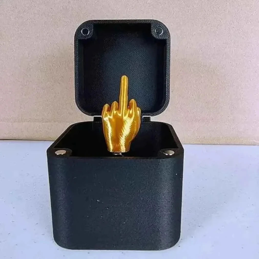 Aus der Box Pop-up Mittelfinger Geschenkbox Kreativer Schreibtisch Home Decor Geschenke Mittelfinger Neuheit Weihnachten Lustiger Streich Geschenk2025