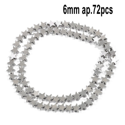 Großhandel AAA Rhodium Hämatit Perlen Charms Herz Stern Rohr Facettierte Runde Unregelmäßige Geometrische Form Perlen Für Schmuck Machen