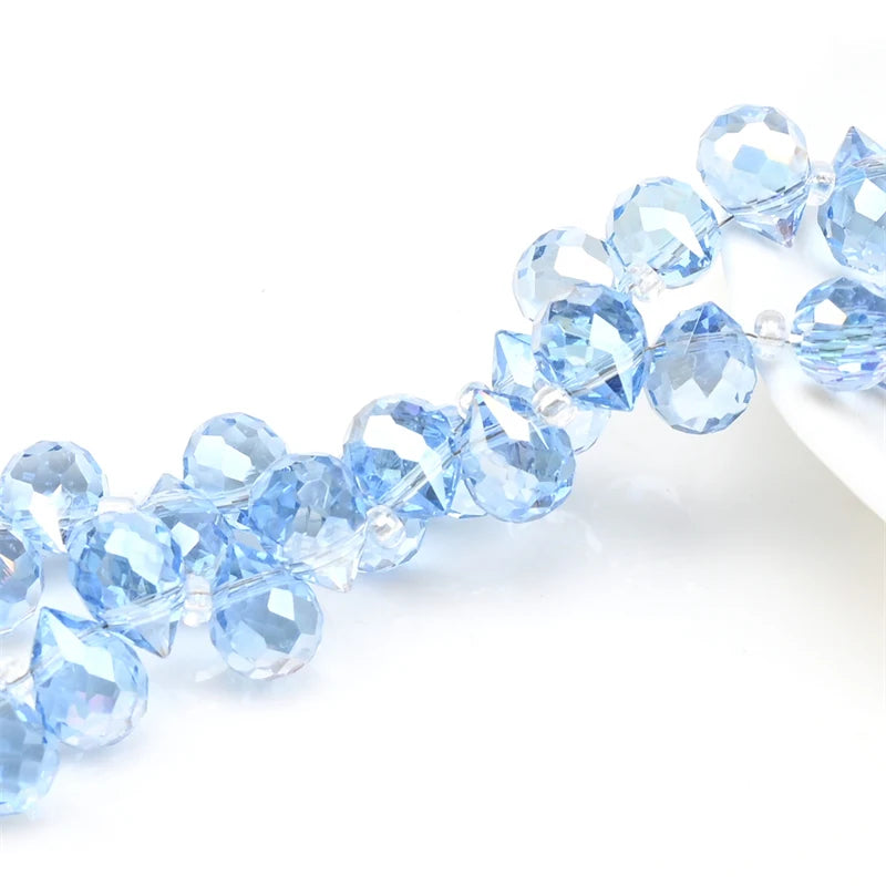 Österreich AB Farbe Kristall Erdbeere Perlen 10*8mm Glänzende Facettierte Glas Perlen für Schmuck Machen DIY Hochzeit Kleid zubehör