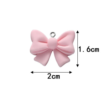 10 Stück süße Schleife Harz Anhänger Macaron Schmetterling Knoten Charms für Schmuckherstellung Zubehör DIY Ohrringe Halskette Schlüsselanhänger