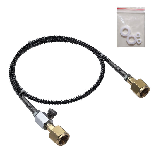 Luftfüllstation Ladeadapter Sodawasser-Zubehör CO2-Tank Ladeschlauch mit W21.8-14 CGA320 G3/4