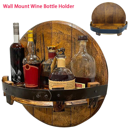 Holz Wand halterung Weinflaschen halter Whisky Flaschen regal Vintage Wandre gale Holz Display Stand Regal Home Bar Zubehör